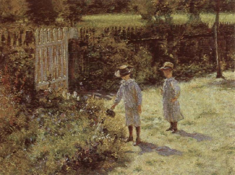 Wladyslaw Podkowinski Children in the Garden oil painting picture